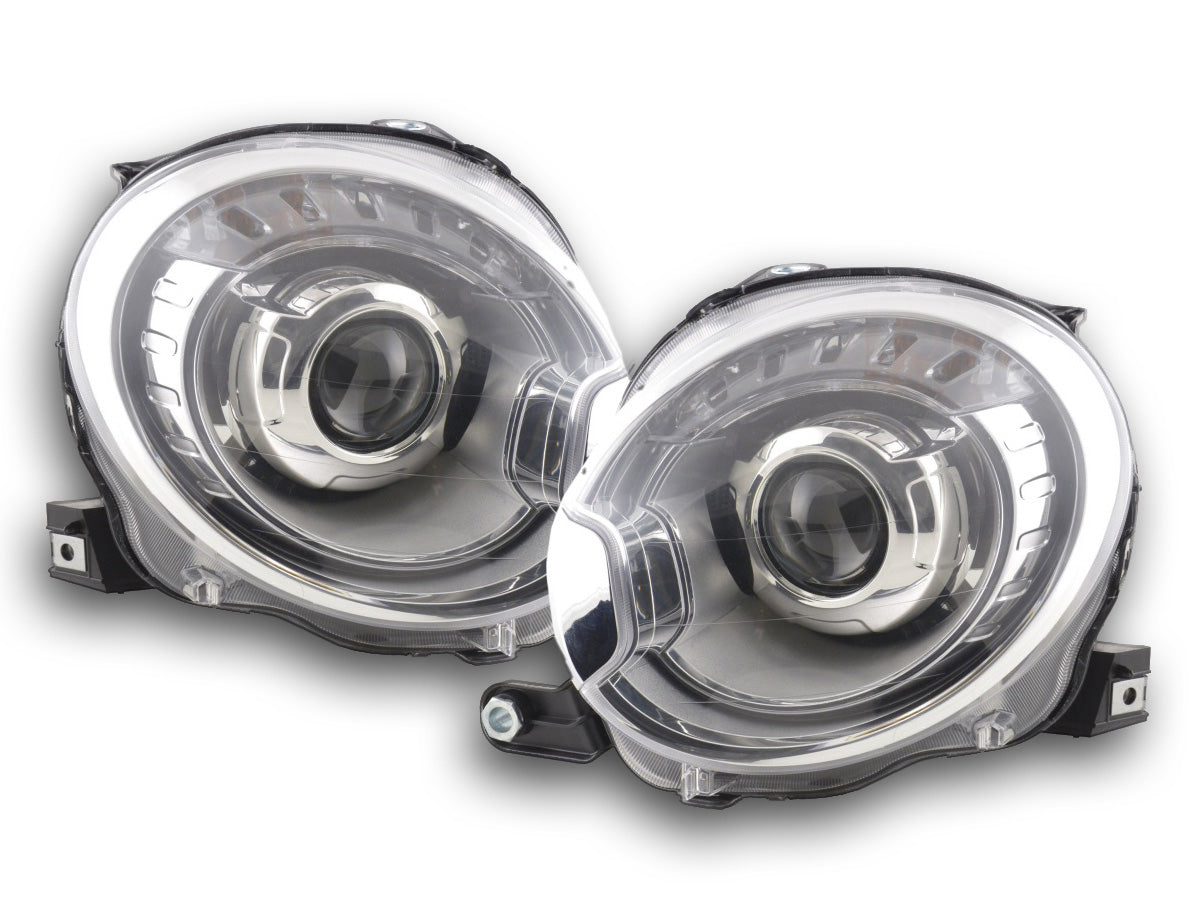 Scheinwerfer im Xenon-Look Fiat 500 (Typ 312) ab 2010 chrom Scheinwerfer im Xenon-Look Fiat 500 (Typ 312) ab 2010 chrom